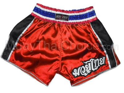 Pantaloncini Muay Thai Retro Boxsense : BXSRTO-001-Rosso