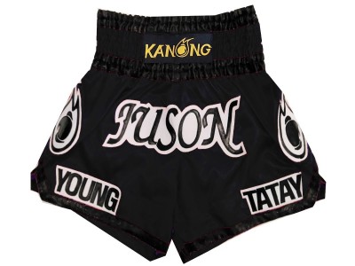 Pantaloncini boxe personalizzati : KNBXCUST-2012 Nero