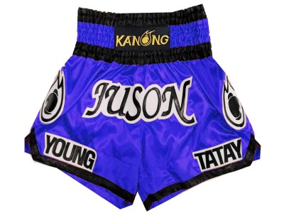 Pantaloncini  boxe personalizzati : KNBXCUST-2024 Blu
