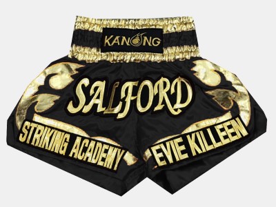 Pantaloncini Muay Thai personalizzati : KNSCUST-1007 Nero