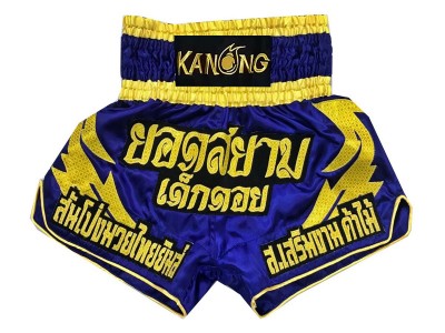 Pantaloncini Muay Thai personalizzati : KNSCUST-1015 Blu