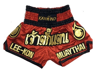 Pantaloncini Thai Boxe personalizzati : KNSCUST-1017 Rosso
