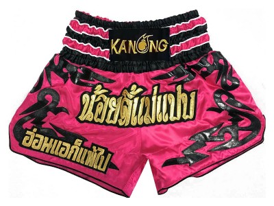 Pantaloncini Thai Boxe personalizzati : KNSCUST-1019 Rosa
