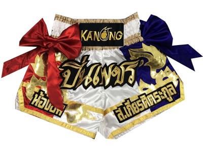 Pantaloncini Muay Thai personalizzati : KNSCUST-1023 Bianco
