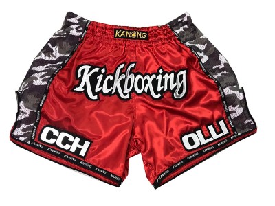 Pantaloncini Muay Thai personalizzati : KNSCUST-1026 Rosso