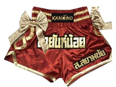 Pantaloncini Muay Thai personalizzati : KNSCUST-1027 Rosso