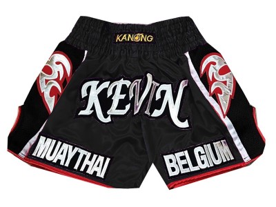 Pantaloncini Kick boxe personalizzati : KNSCUST-1033 Nero