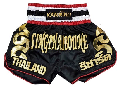 Pantaloncini Kick boxe personalizzati : KNSCUST-1035 Nero