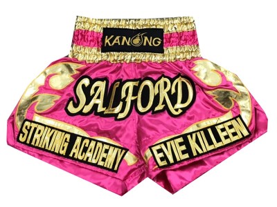 Pantaloncini Muay Thai personalizzati : KNSCUST-1037 Rosa