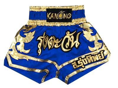 Pantaloncini Thai Boxe personalizzati : KNSCUST-1038 Blu