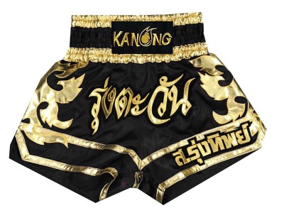Pantaloncini Thai Boxe personalizzati : KNSCUST-1040 Nero