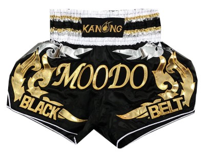 Pantaloncini Muay Thai Boxe personalizzati : KNSCUST-1048 Nero