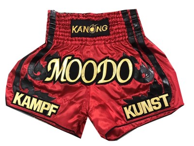 Pantaloncini Muay Thai Boxe personalizzati : KNSCUST-1055 Rosso