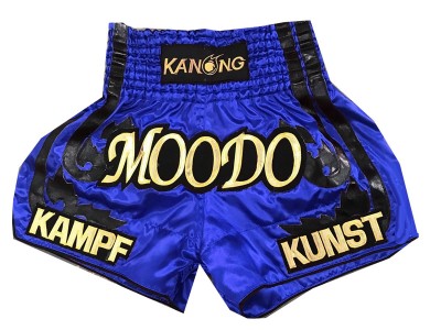 Pantaloncini Muay Thai Boxe personalizzati : KNSCUST-1057 Blu
