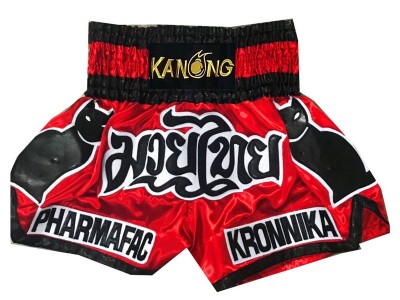 Pantaloncini Muay Thai Boxe personalizzati : KNSCUST-1058 Rosso