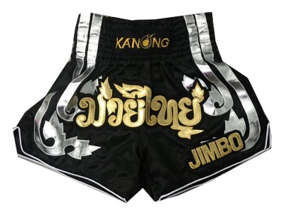 Pantaloncini Muay Thai Boxe personalizzati : KNSCUST-1062 Nero
