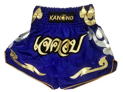 Pantaloncini Muay Thai Kick boxe personalizzati : KNSCUST-1081 Blu