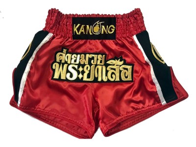 Pantaloncini Muay Thai Boxe  personalizzati : KNSCUST-1086 Rosso