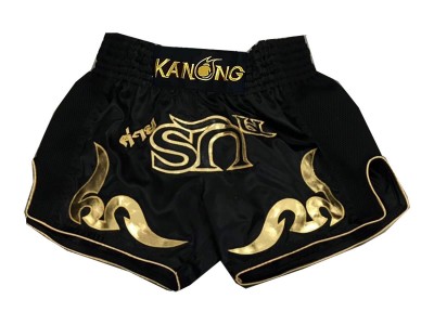 Pantaloncini Muay Thai Boxe personalizzati : KNSCUST-1091 Nero