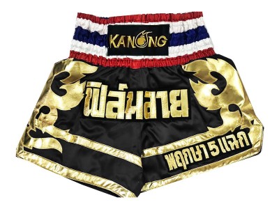 Pantaloncini Muay Thai personalizzati : KNSCUST-1099 Nero