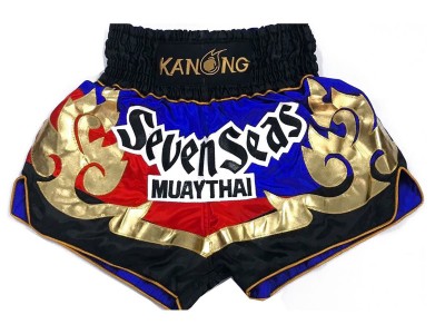 Pantaloncini Muay Thai personalizzati : KNSCUST-1103 Rosso-Blu