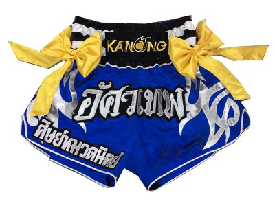 Pantaloncini Muay Thai personalizzati : KNSCUST-1109 Blu