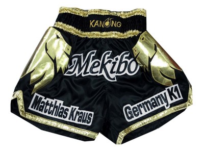 Pantaloncini da Kick boxing personalizzati : KNSCUST-1124 Nero