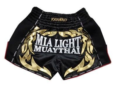 Pantaloncini da Kick boxing personalizzati : KNSCUST-1126 Nero