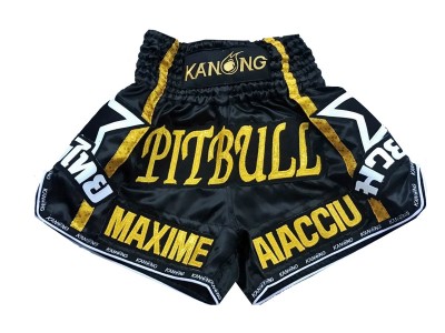Pantaloncini Muay Thai personalizzati : KNSCUST-1127 Nero