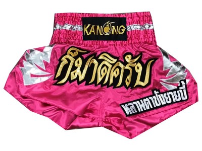 Pantaloncini Muay Thai personalizzati : KNSCUST-1128 Rosa