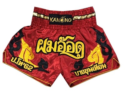 Pantaloncini Kickboxing personalizzati : KNSCUST-1137 Rosso
