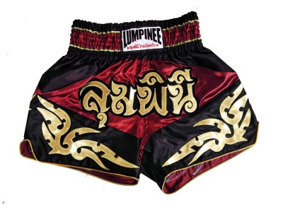 Pantaloncini Thai Kick Boxe Lumpinee : LUM-049-Rosso