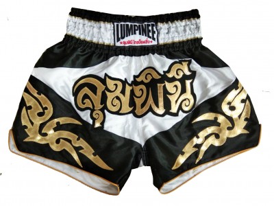 Pantaloncini Thai Kick Boxe Lumpinee : LUM-049-Bianca