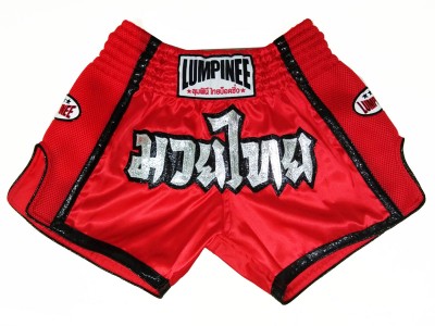 Pantaloncini Thai Kick Boxe Lumpinee : LUMRTO-005-Rosso