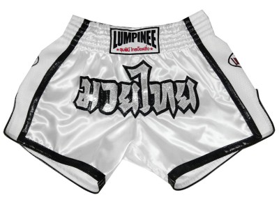 Pantaloncini Thai Kick Boxe Lumpinee : LUMRTO-005-Bianca