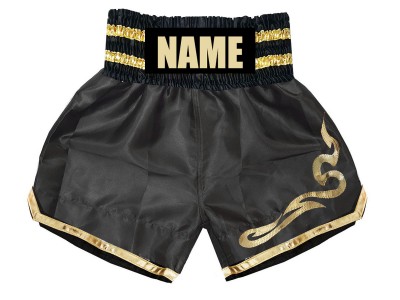Pantaloncini da boxe personalizzati : KNBSH-001 Nero