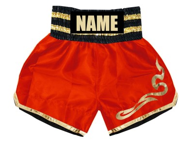 Pantaloncini boxe personalizzati : KNBSH-002 Rosso