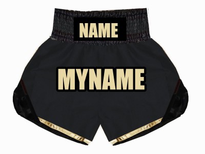 Pantaloncini da boxe personalizzati : KNBSH-022-Nero