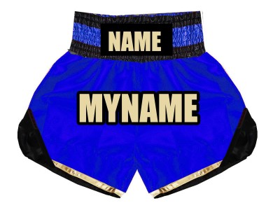 Pantaloncini boxe personalizzati : KNBSH-022-Blu