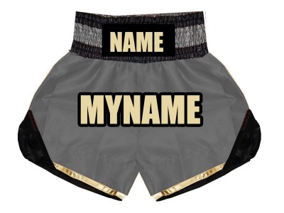 Pantaloncini da boxe personalizzati : KNBSH-022-Argento