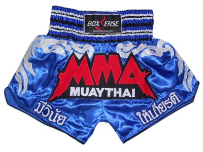 Pantaloncini de Muay Thai BOXSENSE : BXS-066-Blu