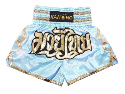 Pantaloncini Thai Boxe KANONG : KNS-121-azzurro
