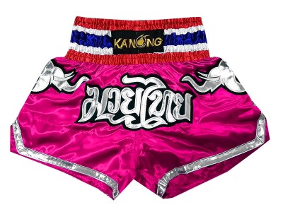 Pantaloncini Thai Boxe Kanong  : KNS-125-rosa scuro
