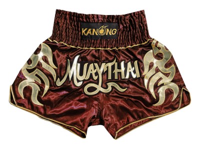 Pantaloncini Thai Boxe Kanong : KNS-134-Marrone