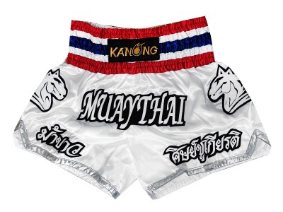 Pantaloncini Muay Thai personalizzati : KNSCUST-1146 Bianco