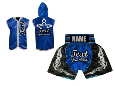 Felpe con cappuccio e Pantaloncini da boxe : Blu