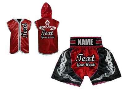 Felpe con cappuccio e Pantaloncini da boxe : Rosso