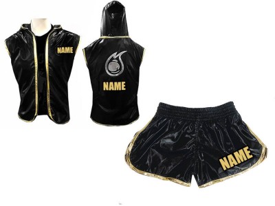 Felpe con cappuccio e Pantaloncini da boxe da donna : Nero