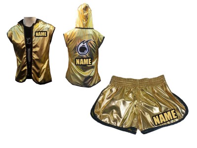 Felpe con cappuccio e Pantaloncini da boxe da donna : Oro