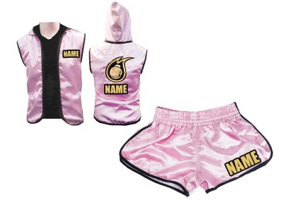 Felpe con cappuccio e Pantaloncini da boxe da donna : Rosa